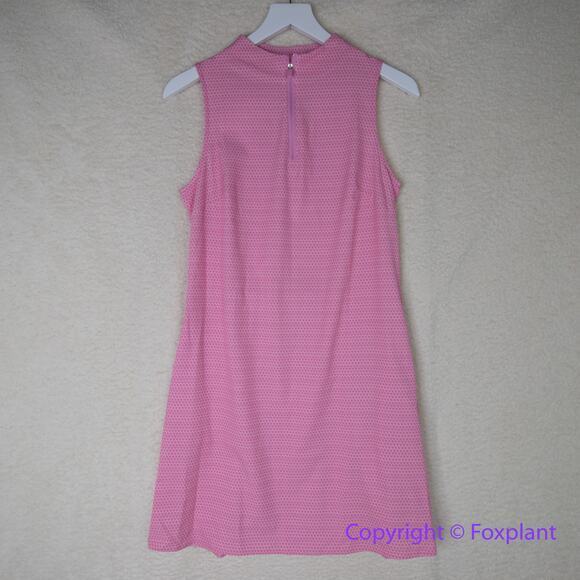 New! Vineyard Vines Sleeveless Golf Dress Pink Cloud forest Geo, size XS - Picture 1 of 16